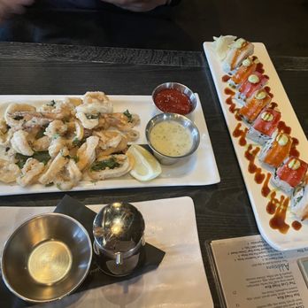 Starfish - Calamari and Sunset Roll, the roll was very good - Asian Fusion Near Me - Laguna Beach, California Starfish - Calamari and Sunset Roll, the roll was very good - Asian Fusion Near Me - Laguna Beach, California
