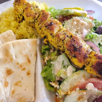 Jeevas Greek Cafe - Chicken Soulvaki with Lemon Rice - Food Court Near Me - Salt Lake City, Utah Jeevas Greek Cafe - Chicken Soulvaki with Lemon Rice - Food Court Near Me - Salt Lake City, Utah