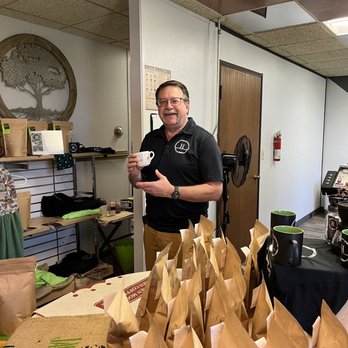 Hempton Roast Coffee - Jeff discussing his coffee cup acquisitions. - Coffee Roasteries Near Me - Fort Wayne, Indiana
