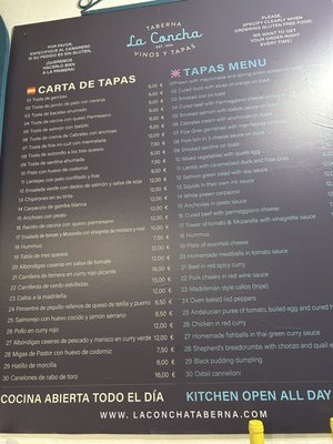 Menu photo 1 Taberna La Concha Madrid, M