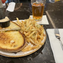 Tuna melt with truffle fries. Not my favorite experience.