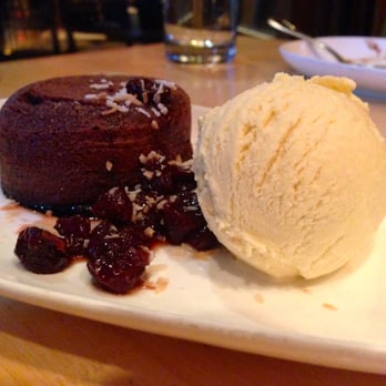 Pacific Rim - Chocolate cake with coconut ice cream and sake-cherries - Asian Fusion Near Me - Ann Arbor, Michigan Pacific Rim - Chocolate cake with coconut ice cream and sake-cherries - Asian Fusion Near Me - Ann Arbor, Michigan