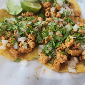 The Deck Food Park - Chicken tacos yummy and extra salsa. - Food Court Near Me - Magnolia, Texas The Deck Food Park - Chicken tacos yummy and extra salsa. - Food Court Near Me - Magnolia, Texas