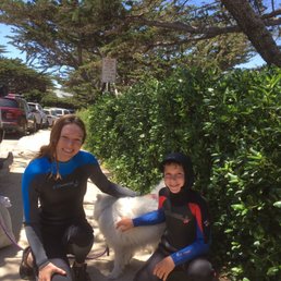 Getting ready for first surfing lesson ever.