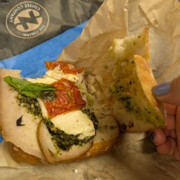 Turkey caprese sandwich contents