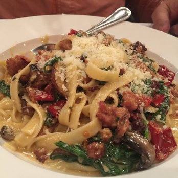 Cugini Restaurant - CUGINI PASTA fettucine, creamy tomato sauce, calabrese sausage, calabrese peppers, mushrooms, spinach, green onions - Italian Near Me - Albany, California Cugini Restaurant - CUGINI PASTA fettucine, creamy tomato sauce, calabrese sausage, calabrese peppers, mushrooms, spinach, green onions - Italian Near Me - Albany, California