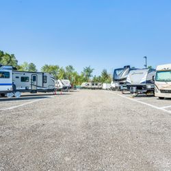 Northpointe Storage - Outdoor boat & RV parking spaces are 12-feet wide and 20 to 50-feet long.