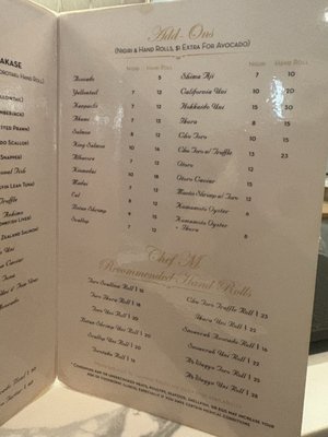 Menu photo 1 Sushi by M New York, NY Menu photo 1 Sushi by M New York, NY