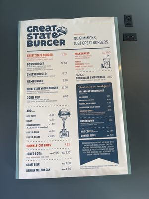 Menu photo 3 Great State Burger Seattle, WA