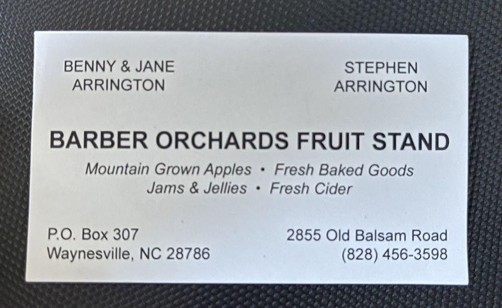 BARBER ORCHARDS FRUIT STAND Updated September 2024 2855 Old Balsam