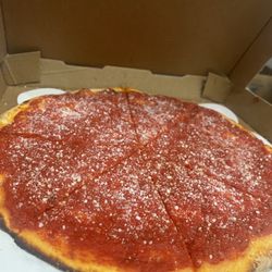 Trent’s Pizzeria - Tomato pie (they are great cold) as a New Yorker