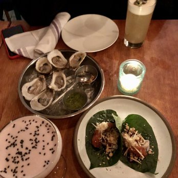 Fish Cheeks - Oysters, Tongue & Cheek, Pandan Gin Fizz - Seafood Near Me - New York, New York Fish Cheeks - Oysters, Tongue & Cheek, Pandan Gin Fizz - Seafood Near Me - New York, New York