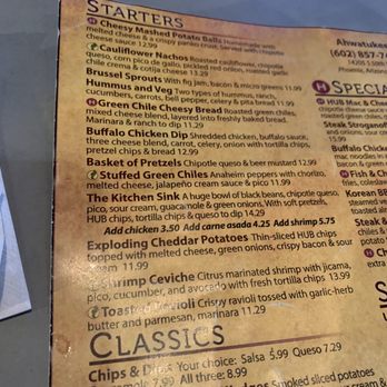 The Hub Grill And Bar - Menu 7-23 - American Near Me - Phoenix, Arizona The Hub Grill And Bar - Menu 7-23 - American Near Me - Phoenix, Arizona