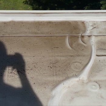 Novalis Roofing & Siding - Large wrinkle at the seam preventing water from flowing to the drains properly. - Roofing Near Me - Chatham, New Jersey Novalis Roofing & Siding - Large wrinkle at the seam preventing water from flowing to the drains properly. - Roofing Near Me - Chatham, New Jersey