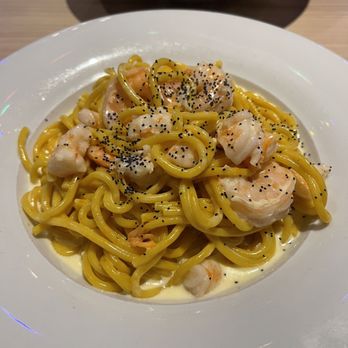 Monello - Spaghetti de Zafferano con Gamberi - Italian Near Me - San Diego, California Monello - Spaghetti de Zafferano con Gamberi - Italian Near Me - San Diego, California