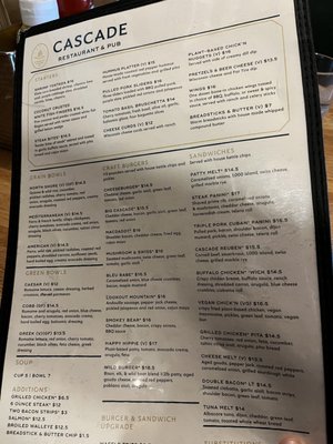Menu photo 5 Cascade Lodge & Restaurant Lutsen, MN Menu photo 5 Cascade Lodge & Restaurant Lutsen, MN