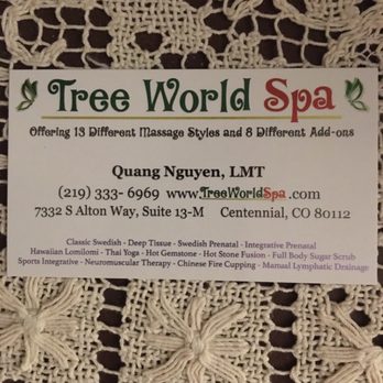 Tree World Spa - Massage Near Me - Centennial, Colorado