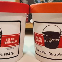 Coffee & Love Nuts on Left, Freckled Mint Chocolate Chip on right