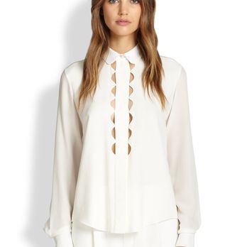 Ritz Resale - Chloe Scalloped Silk Top - Used, Vintage & Consignment Near Me - Pasadena, California Ritz Resale - Chloe Scalloped Silk Top - Used, Vintage & Consignment Near Me - Pasadena, California