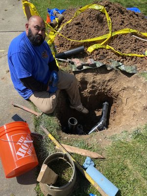 Always working hard to serve you - Iggy repairing a water line, working hard for our customers 2023 Always working hard to serve you - Iggy repairing a water line, working hard for our customers 2023