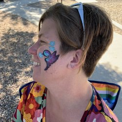 Kaylas Face and Body Art - Humming bird face painting