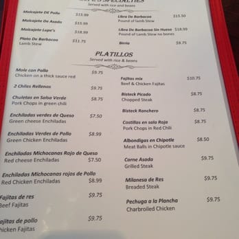Lupe's Antojitos - Menu - Mexican Near Me - Bernalillo, New Mexico