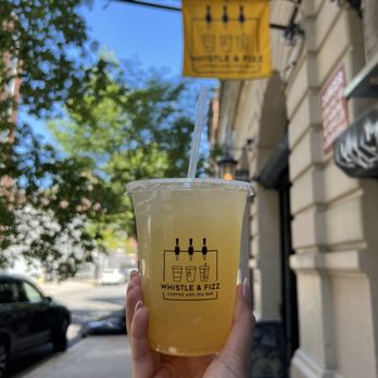 Whistle & Fizz - Iced Yuzu Mint Lemonade Fizz (~$6) - Coffee & Tea Near Me - New York, New York Whistle & Fizz - Iced Yuzu Mint Lemonade Fizz (~$6) - Coffee & Tea Near Me - New York, New York