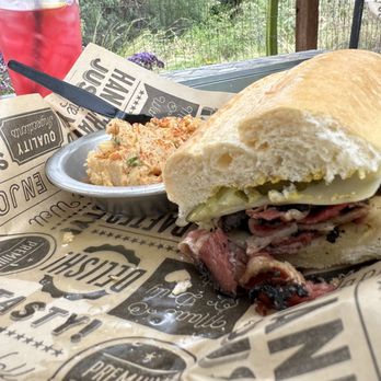Silverado Canyon Market - Not Yo Mommie's Pastrami sandwich and the Potato Mac Salad (something I've never had before, but HIGHLY recommend!) - Convenience Stores Near Me - Silverado, California Silverado Canyon Market - Not Yo Mommie's Pastrami sandwich and the Potato Mac Salad (something I've never had before, but HIGHLY recommend!) - Convenience Stores Near Me - Silverado, California