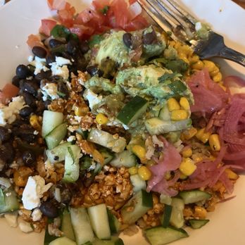 BJ's Restaurant & Brewhouse - Brewhouse Protein Bowl. Very good creamy dressing. GF - a tad spicy - New American Near Me - Cary, North Carolina