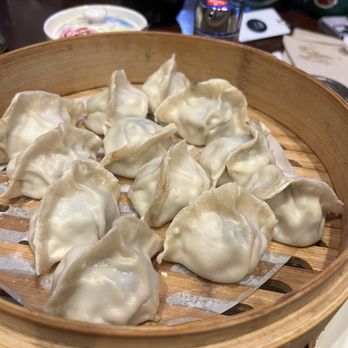 Lao Tian Dumpling House - Pork Pork Shrimp and Chives Dumplings - Chinese Near Me - Evanston, Illinois Lao Tian Dumpling House - Pork Pork Shrimp and Chives Dumplings - Chinese Near Me - Evanston, Illinois