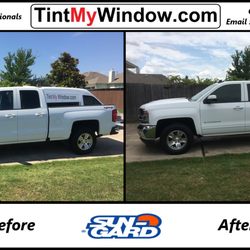 Tint My Window - 2016 Chevy Quad Cab with SunGard Metallic Film. %35 on the front and %20 on the back.