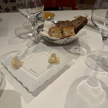 Cavallino - Amuse bouche - parmigiano cream on crisp - Emilian Near Me - Maranello, Missouri