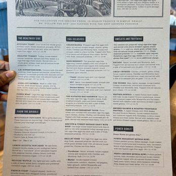 First Watch - Front Side of Menu - Breakfast & Brunch Near Me - Allen, Texas