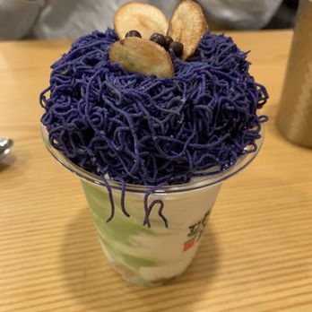 Tendon Kohaku - SWEET POTATO MONT BLANC (seasonal) with MATCHA & VANILLA SWIRL SOFT CREAM (+$14) - Japanese Near Me - Bellevue, Washington