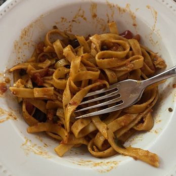 Maurizio's - Puttanesca without anchovies. Yummy tomatoes, olive oil, and Kalamata olives. - Italian Near Me - Morgan Hill, California Maurizio's - Puttanesca without anchovies. Yummy tomatoes, olive oil, and Kalamata olives. - Italian Near Me - Morgan Hill, California