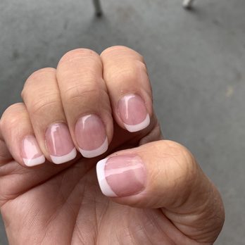 843 Nail & Spa - Henri did a great job on my pink and white acrylic fill!!! - Nail Salons Near Me - Mount Pleasant, South Carolina