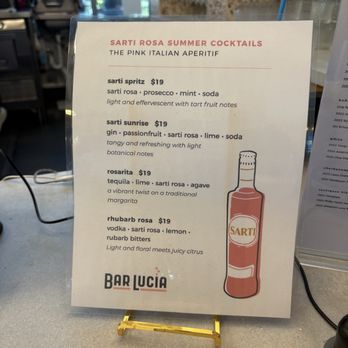 Bar Lucia - You had me at Sarti!!!! - Champagne Bars Near Me - Napa, California