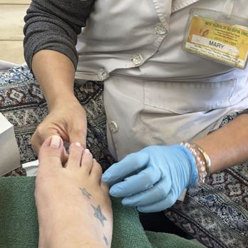 My Nails & Spa - Hmm, a glove is used to protect one another but I think we missing the concept? - Nail Salons Near Me - Pittsburg, California