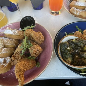 Just Brunch Breakfast Bar - Chicken and waffles + Brussels Sprouts - Breakfast & Brunch Near Me - Duluth, Georgia