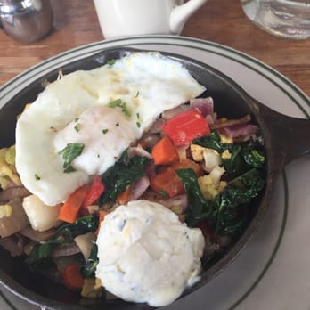 Oddfellows Cafe & Bar - Seasonal vegetable hash with lemon ricotta & fried egg - Breakfast & Brunch Near Me - Seattle, Washington
