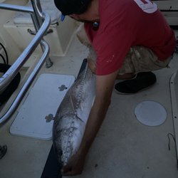 Steak EM Fishing Adventure - Captain Vinny and the trophy drum we caught!!