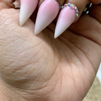 Sugarcoat Nail Salon - Acrylic missing on my pointer and then middle finger is way to big compared to my other middle finger - Eyelash Service Near Me - Florence, South Carolina Sugarcoat Nail Salon - Acrylic missing on my pointer and then middle finger is way to big compared to my other middle finger - Eyelash Service Near Me - Florence, South Carolina