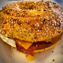 Bagel Bites - Bacon, egg, & cheese on an egg everything bagel