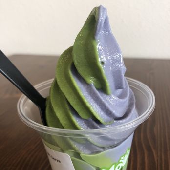 Moo Cafe - Ube & Matcha Green Tea soft serve - Bubble Tea Near Me - Placentia, California