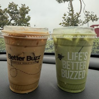 Better Buzz Coffee Mission Gorge & Zion - Vanilla bean latte and matcha latte - Coffee & Tea Near Me - San Diego, California Better Buzz Coffee Mission Gorge & Zion - Vanilla bean latte and matcha latte - Coffee & Tea Near Me - San Diego, California