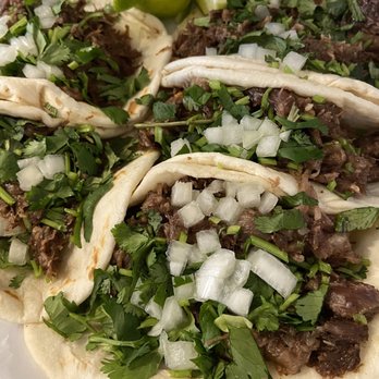 Taqueria Alma - Barbacoa tacos on soft shell with onions and cilantro - Mexican Near Me - Center Line, Michigan Taqueria Alma - Barbacoa tacos on soft shell with onions and cilantro - Mexican Near Me - Center Line, Michigan