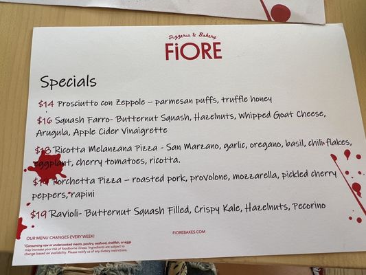 Menu photo 5 Fiore Pizzeria & Bakery Forest Park, IL