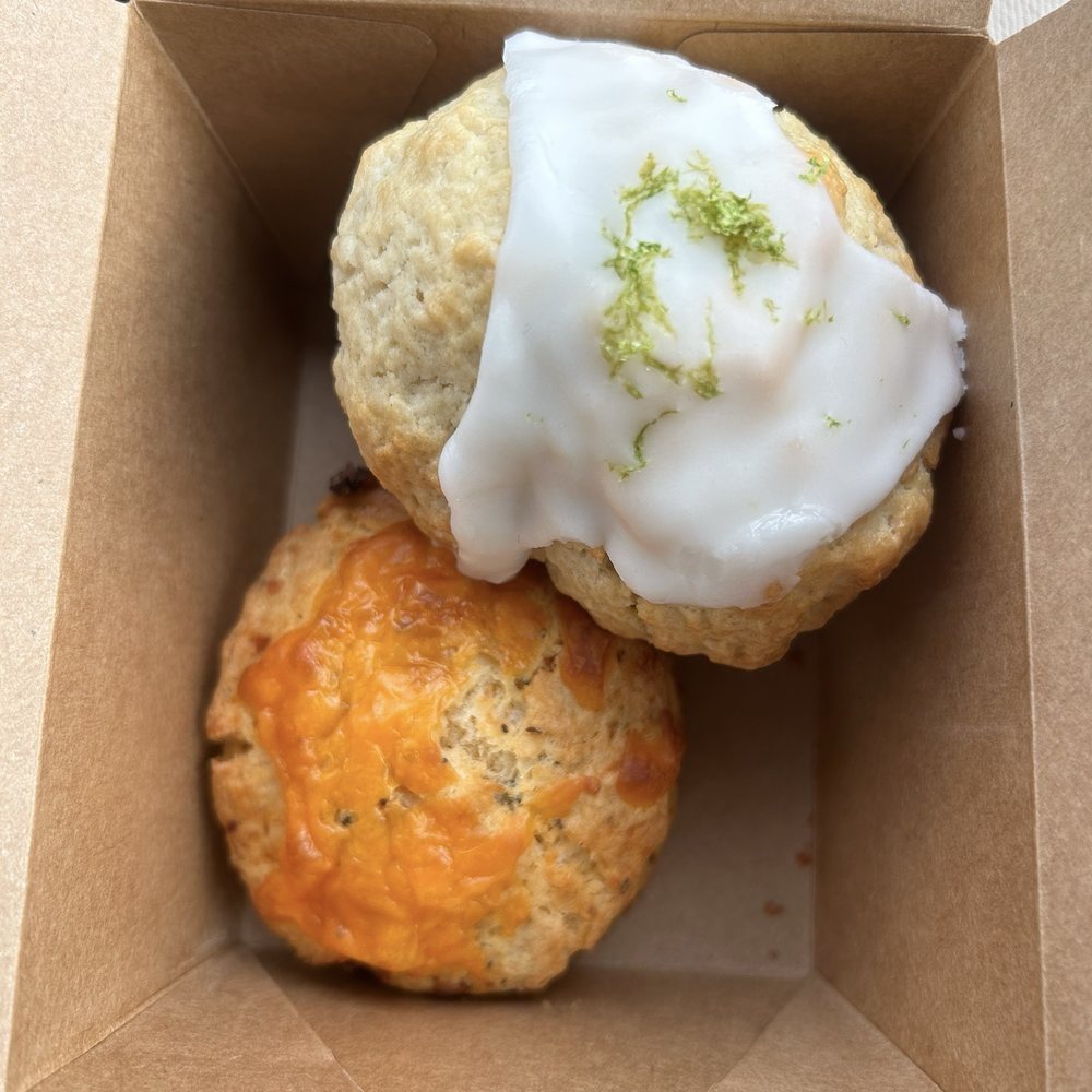 Hiya Scone and Coffee - Sweet Lime Scone and Sun-dried Tomato-Basil Scone - Coffee & Tea Near Me - Toronto, Ontario Hiya Scone and Coffee - Sweet Lime Scone and Sun-dried Tomato-Basil Scone - Coffee & Tea Near Me - Toronto, Ontario