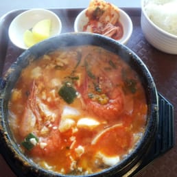 Tofu soup with seafood Tofu soup with seafood