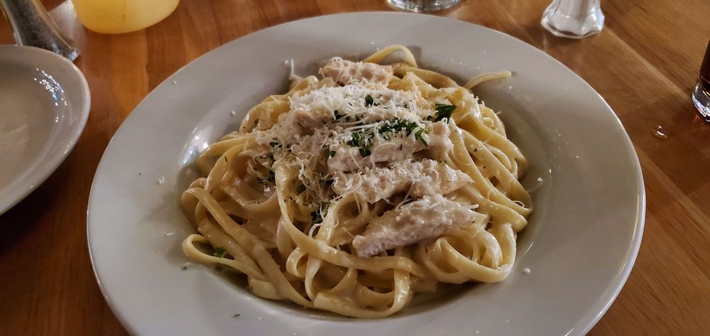 Order FETTUCCINE ALFREDO With CHICKEN food online from Serritella's store, Carmichael on bringmethat.com
